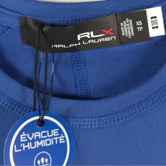 NWT RLX RALPH LAUREN Women’s Golf 1/15 Blue Long Sleeve PERFORMANCE Top XS - Picture 4 of 12